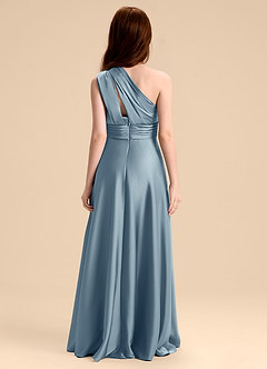 Azazie Charlize Junior Klä av A-Line i Stretch Satin Plisserad image2