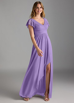Azazie Omari Bridesmaid Dresses Tahiti A-Line Mesh Dress image2