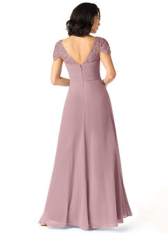 Azazie Adelyn Final Sale Agave A-Line Lace Chiffon Dress image2