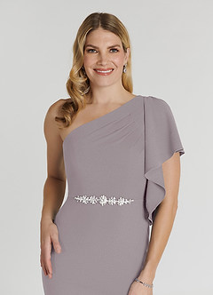 Azazie Pia vestidos de madre de la novia Vestido de Atardecer de Crepé elástico de Sirena con Plisado image5