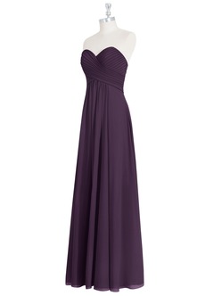Azazie Yazmin Bridesmaid Dresses Plum A-Line Sweetheart Neckline Chiffon Convertible Dress image10