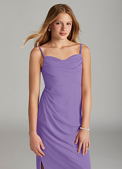 Azazie Mai Junior Tahiti Sheath Pleated Chiffon Dress image5