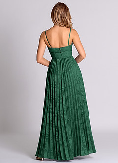 Azazie Mariana Bridesmaid Dresses Dark Green A-Line Strapless Floral Burnout Convertible Dress image8