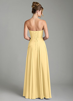Azazie Gabriela Bridesmaid Dresses Butter A-Line Corset Chiffon Dress image8