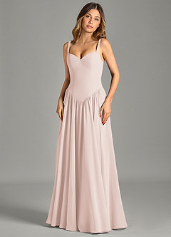 Azazie Evadina Suknie dla druhen Linia A Gorset Szyfon Do ziemi Sukienka image4