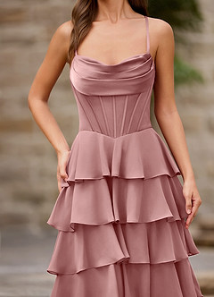 Rhythm Rose Clair Robe de bal trapèze à volants image8