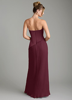 Azazie Tierney Bridesmaid Dresses Cabernet A-Line Strapless Chiffon Convertible Dress image13