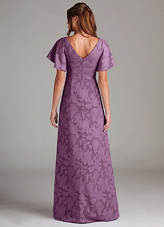 Azazie Ambrosia Jurken voor bruidsmeisjes Jurk van Bloemen Burn-out met A-Lijn Geplooid Blauweregen image7