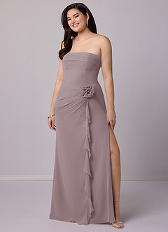 Barbie ♥ Azazie Bridesmaid Dresses Dusk Sheath Strapless Chiffon Convertible Dress image10