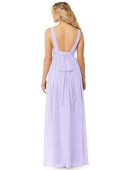 Azazie Kora Bridesmaid Dresses Lilac A-Line Pleated Chiffon Dress image2