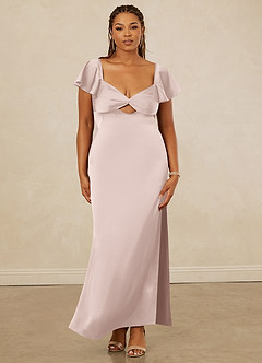 Christian Siriano Bridal for Azazie 1005 Bridesmaid Dresses Blushing Pink Sheath Sweetheart Neckline Stretch Satin Dress image12