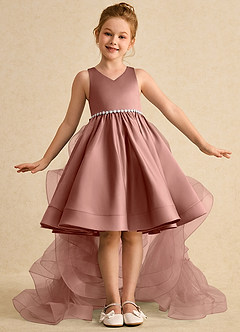 Azazie Julietta Flower Girl Dresses Cedar Rose Ball-Gown Convertible Tulle Dress image2