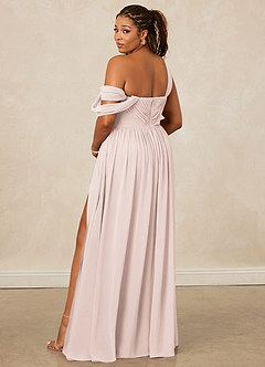 Christian Siriano Bridal for Azazie 1014 Bridesmaid Dresses Rose Petal A-Line Off the Shoulder Chiffon Dress image11