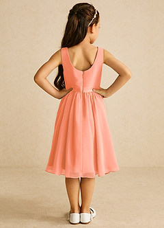 Azazie Ari Flower Girl Dresses Sunset A-Line Sleeveless Chiffon Dress image6