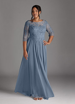 Azazie Harriet Mother of the Bride Dresses Twilight A-Line Scoop lace Mesh Dress image7