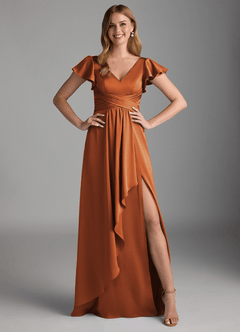 Azazie Omari Brautjungfernkleider A-Linie Stretch-Satin Kleid Kanel image6