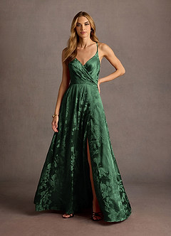 Vestido Verde Cazador Largo Gabrielle image5