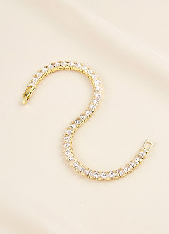 front Crystal Chunky Tennis Bracelet