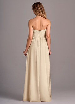 Azazie Joni Bridesmaid Dresses Champagne A-Line Strapless Chiffon Convertible Dress image5