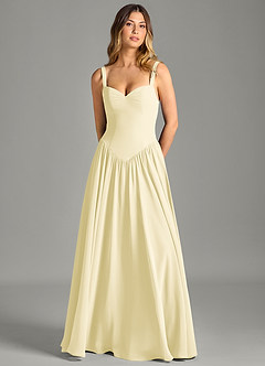 Azazie Evadina Suknie dla druhen Linia A Gorset Szyfon Do ziemi Sukienka image5