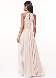 Azazie Cherish Brudtärnklänningar Klä av A-Linje i Chiffong Plisserad Rosenblad image2