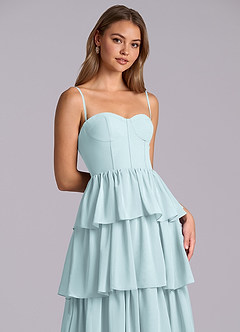 Azazie Faye Bridesmaid Dresses Mist A-Line Sweetheart Neckline Chiffon Dress image2
