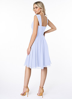Azazie Angie Bridesmaid Dresses A-Line Pleated Chiffon Knee-Length Dress image4