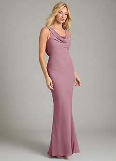Azazie Rylina Bridesmaid Dresses Vintage Mauve Mermaid Pleated Chiffon Dress image5