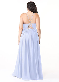Azazie Aaida Bridesmaid Dresses Lavender A-Line Corset Chiffon Dress image8