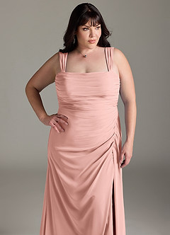 Azazie Jesaphine Bridesmaid Dresses Rosette Sheath Bow Chiffon Dress image13