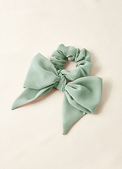 front Matching Color Chiffon Hair Scarf Scrunchie