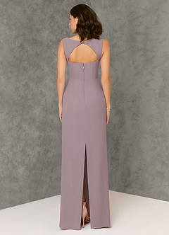 Azazie Flori Bridesmaid Dresses Dusk Sheath Square Neckline Chiffon Dress image2