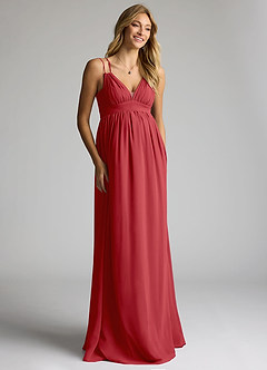Azazie Emree Maternity Bridesmaid Dresses A-Line Chiffon Floor-Length Dress image3