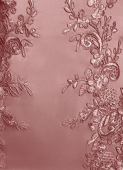 Azazie Franny Mother of the Bride Dresses Dusty Rose Sheath Lace Stretch Satin Dress image6