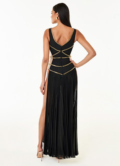 Simona Black Chain Maxi Dress image5