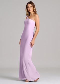 Azazie Monroe 신부 들러리 드레스 쉬스 한쪽 어깨 쉬폰 바닥 길이 드레스 image4