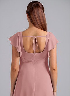 Azazie Bondi Final Sale A-Line Ruched Chiffon Floor-Length Dress image6
