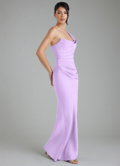 Azazie Sabrina Robes de demoiselle d'honneur Robe Sirène en Satin extensible Corset Lilas image8
