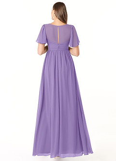 Azazie Verna Maternity Bridesmaid Dresses A-Line V-Neck Ruched Chiffon Floor-Length Dress image2