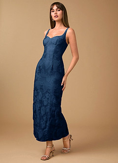 Abito Lungo Marino Scuro Odette image4