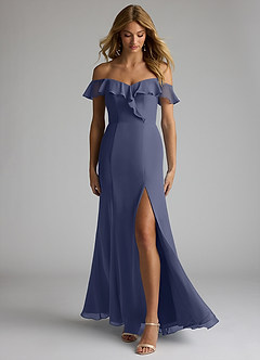 Azazie Sophie Bridesmaid Dresses Stormy A-Line Off the Shoulder Chiffon Convertible Dress image1