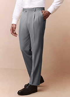 front Owen Grey Lightweight Tailored Dress Pants