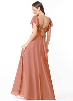 Azazie Syenna Bridesmaid Dresses MAI TAI A-Line Ruched Chiffon Dress image2