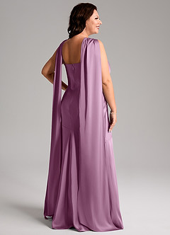 Azazie Kinsley Bridesmaid Dresses Wisteria Mermaid Side Slit Stretch Satin Dress image9