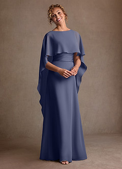 Azazie Marilla Klänningar till brudens mor Klä A-Line i Chiffong Plisserad Stormig image6