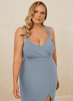 Christian Siriano Bridal for Azazie 1010 Final Sale Eucalyptus Mermaid Bow Luxe Knit Dress image15