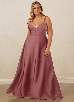Christian Siriano Bridal for Azazie 1001 Vestidos de damas de honor Vestido de Amatista de Satén Elástico de Corte en A con Escote de Corazón image11