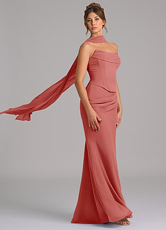 Azazie Sorrel Suknie dla druhen Syrena Gorset Szyfon Do ziemi Sukienka image3