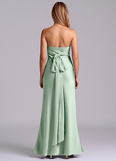 Azazie Ailanie Brudtärnklänningar Klä av Tubklänning i Stretch Satin Axelbandslös Agave image7