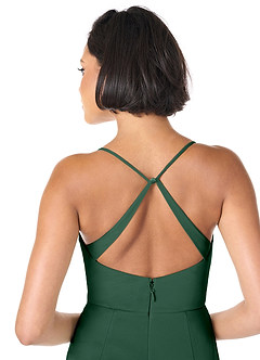 Azazie Ashana Bridesmaid Dresses Dark Green Sheath Sweetheart Lace Mesh Dress image5